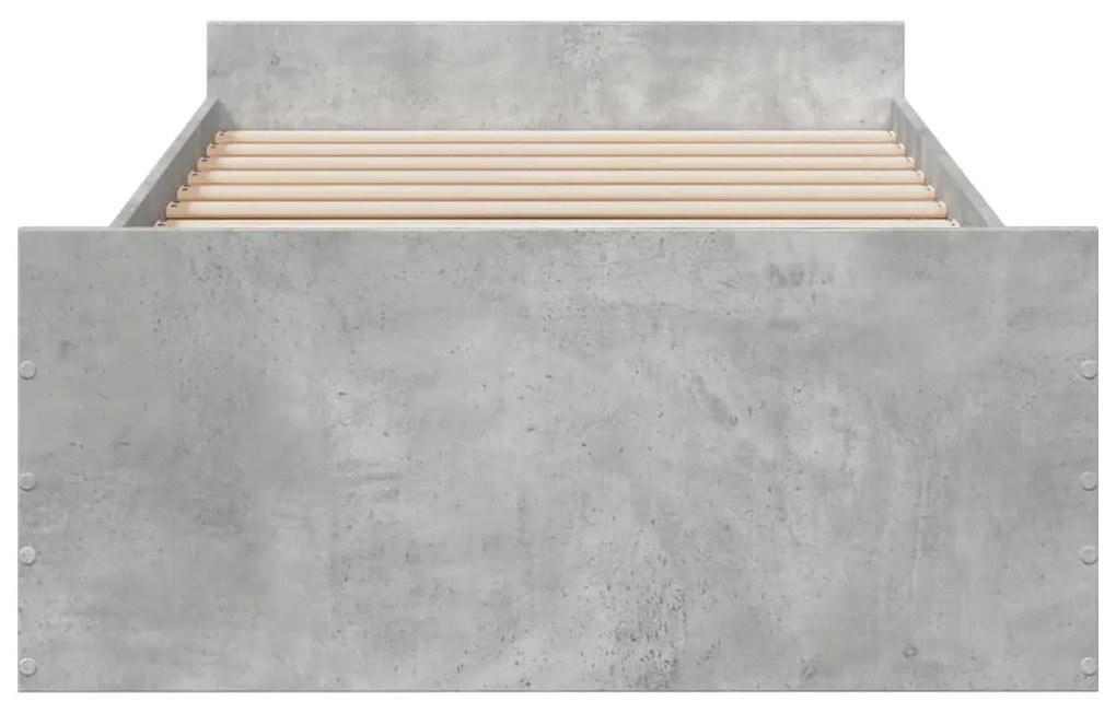 Giroletto cassetti grigio cemento 100x200 cm legno multistrato