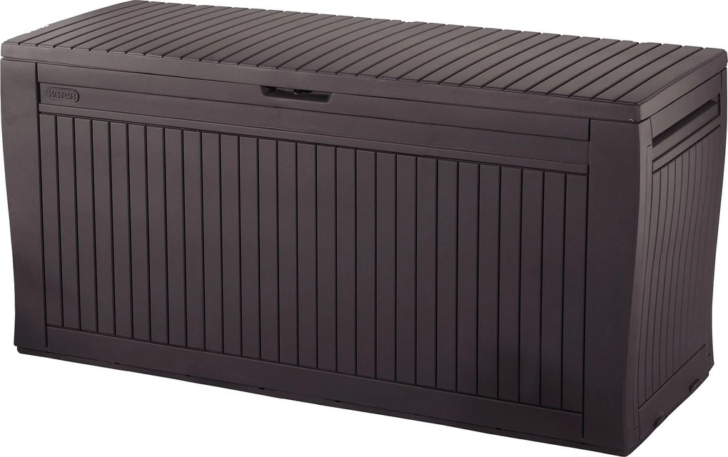 Baule Cassapanca da Esterno 116,7x57x44,7 cm in Resina Effetto Legno Keter Comfy Marrone...