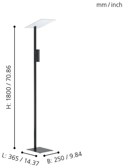 Eglo 99113 - Lampada LED da terra BUDEMSEA 2xGU10/5W/230V