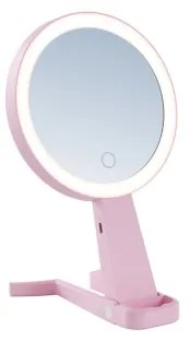 Immax 09102L - Specchio cosmetico dimmerabile LED+CCT SWEET LED/3W/5V rosa