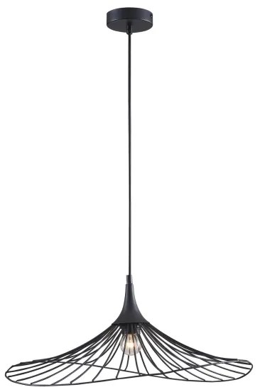 Lampadario a sospensione con filo ARIELLE 1xE27/20W/230V diametro 50 cm nero