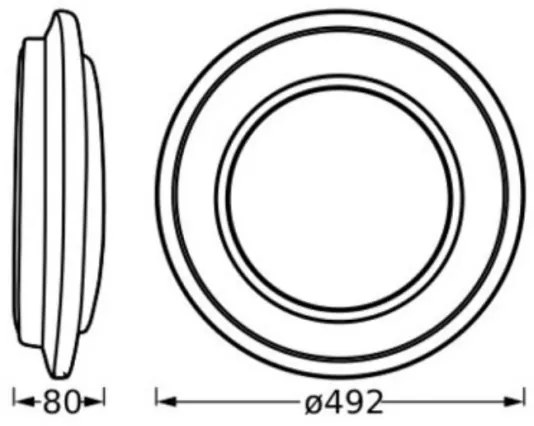 Osram - Plafoniera LED ORBIS BERLIN LED/36W/230V diam. 49,2 cm argento