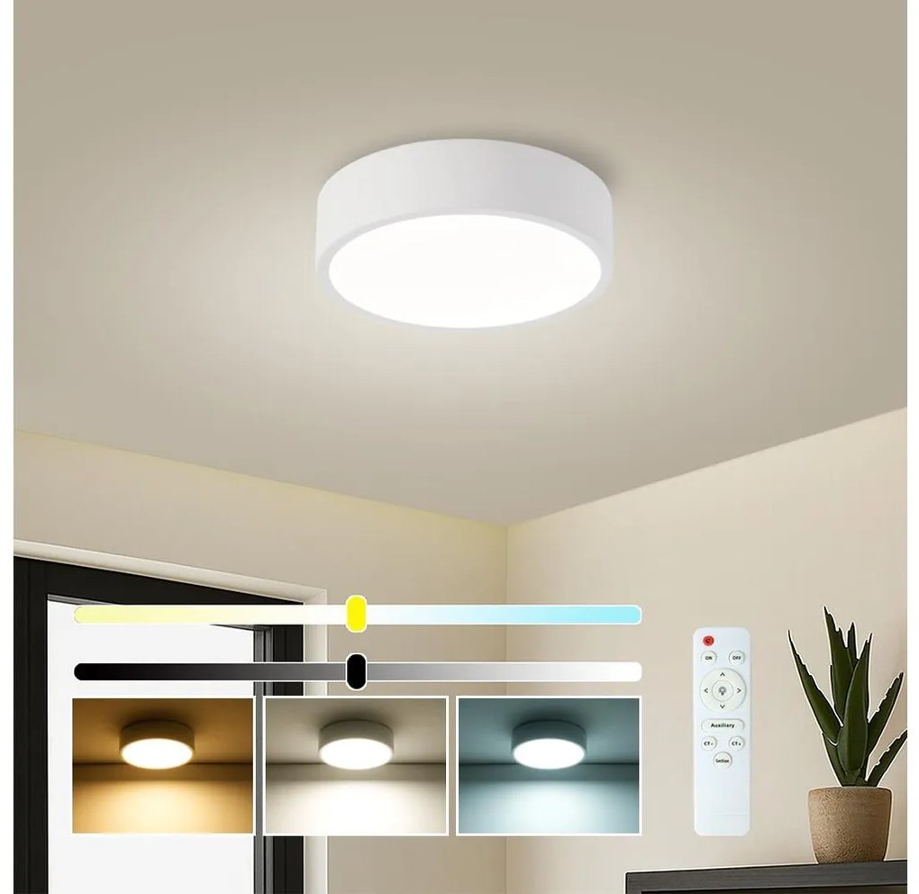 Brilagi - Apparecchio LED dimmerabile POOL LED/18W/230V 3000-6000K 20 cm bianco + telecomando