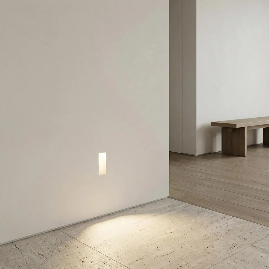 Applique da Incasso Segnapasso GU11 in Gesso Pitturabile