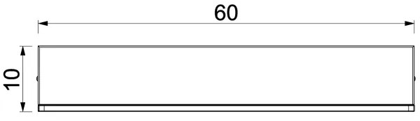 Mensola con illuminazione LED SHELF 10x60 cm nero