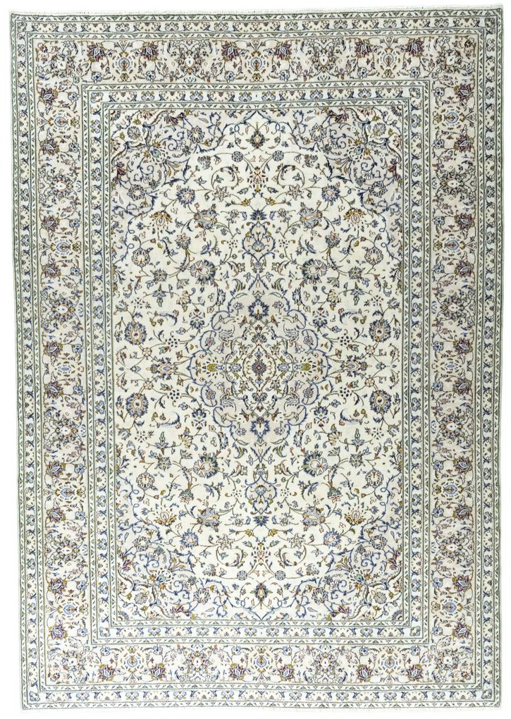 Kashan Tappeto 250 x 360 Beige (Iran) Annodato A Mano
