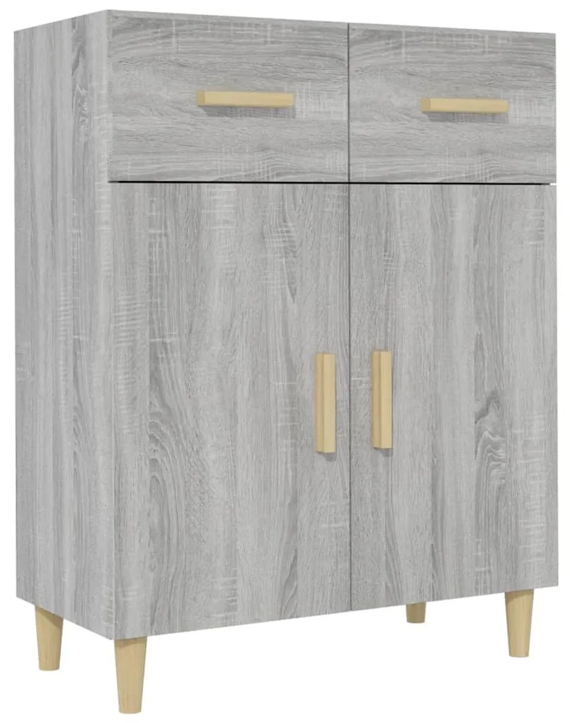 Credenza grigio sonoma 69,5x34x89 cm in legno multistrato