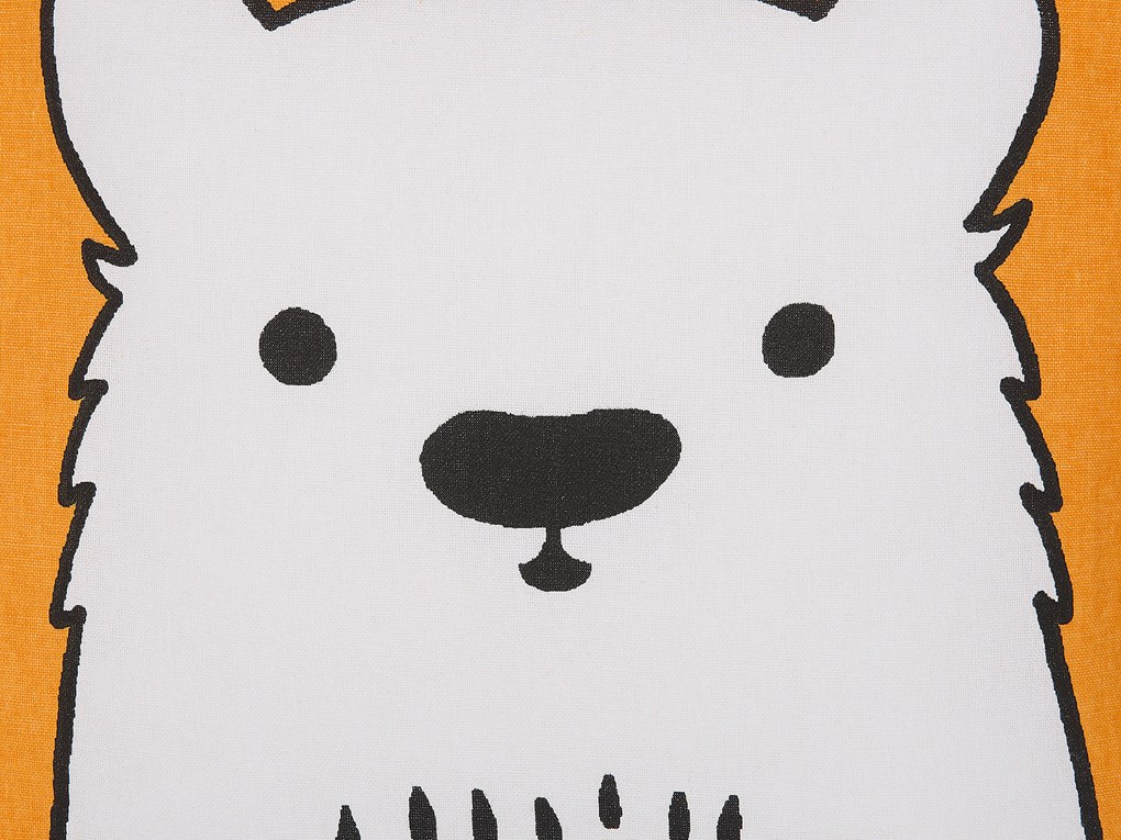 Set di 2 cuscini con stampa di orso 45 x 45 cm arancione WARANASI Beliani