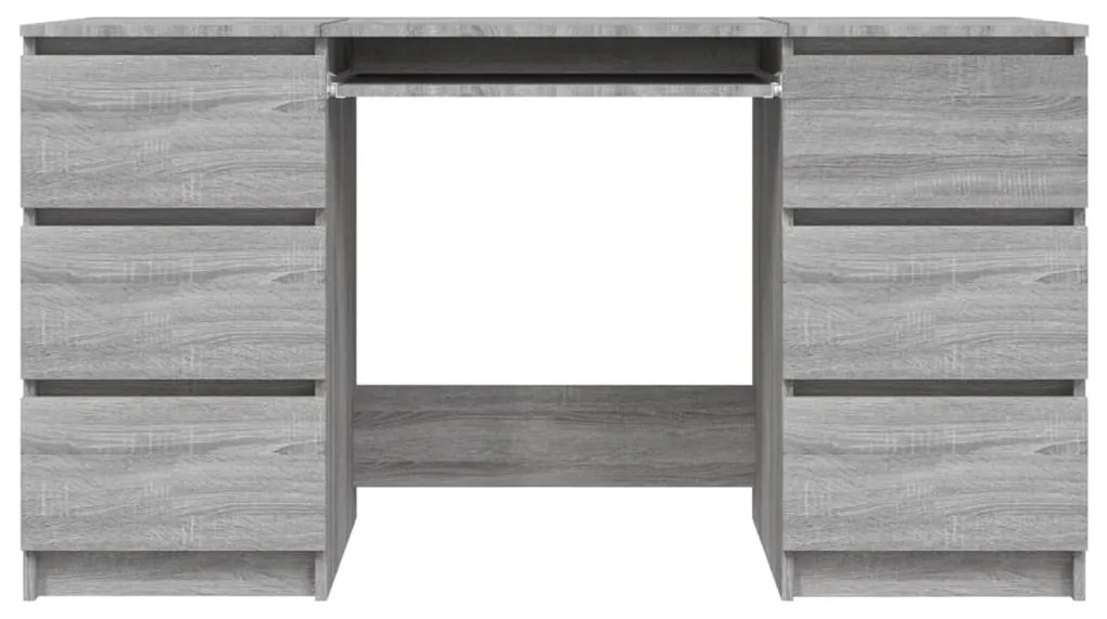 Scrivania grigio sonoma 140x50x77 cm in legno multistrato