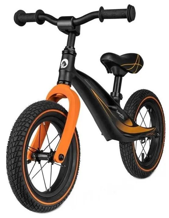 Lionelo - Bici a spinta BART AIR nero/arancione
