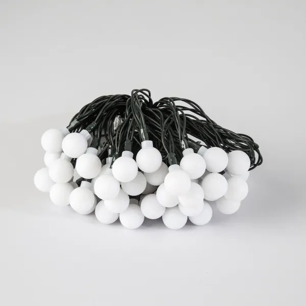 Brilagi - Catena decorativa solare a LED BUBBLE, 50 LED / 8 modalità, 7 m, IP65, bianco caldo