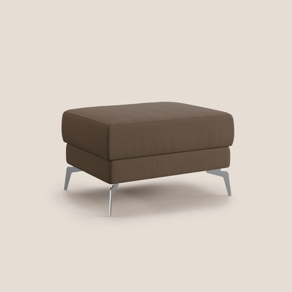 Star Pouf con piedini alti in tessuto smacchiabile T05 marrone