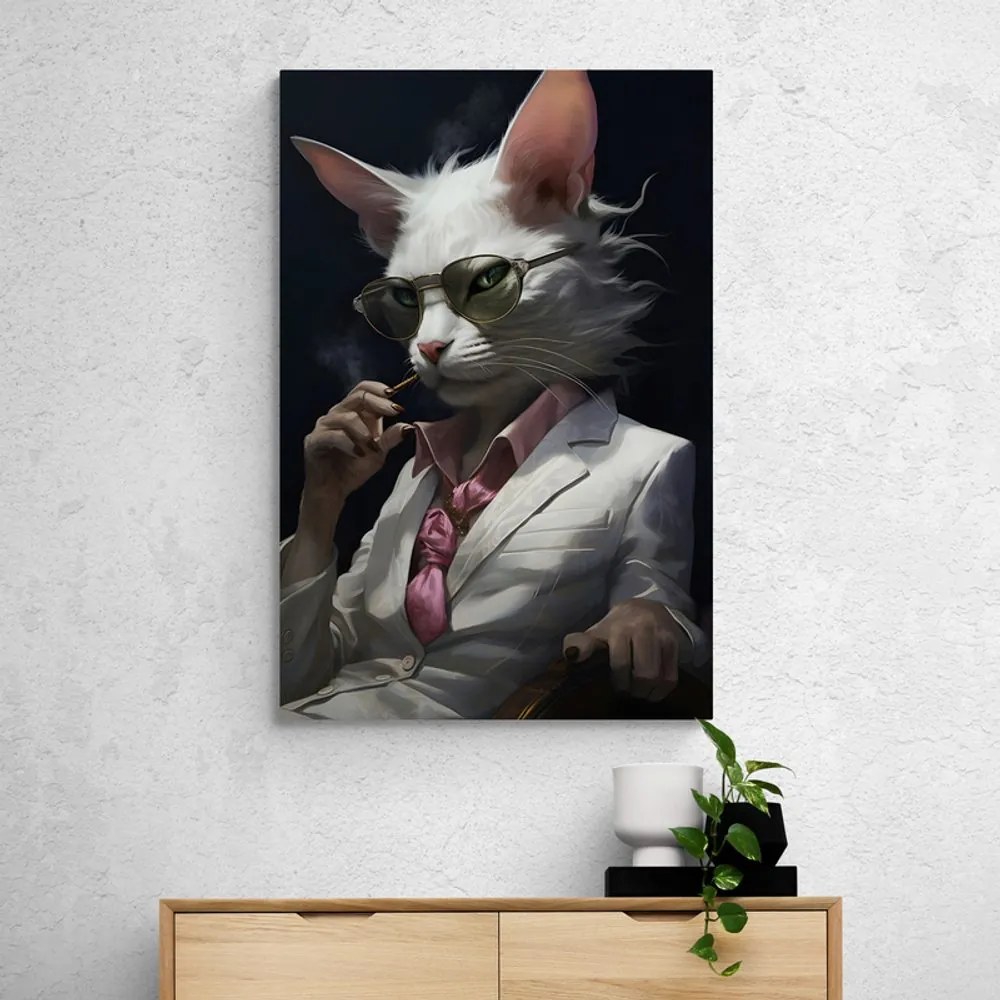 Quadro su tela – Gangster animale gatto