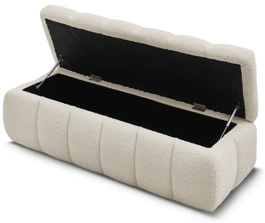 Panca beige in tessuto bouclé Mont Blanc - Bobochic Paris