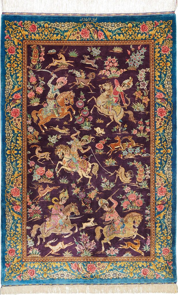 Ghom Tappeto 80 x 120 (Iran) Annodato A Mano