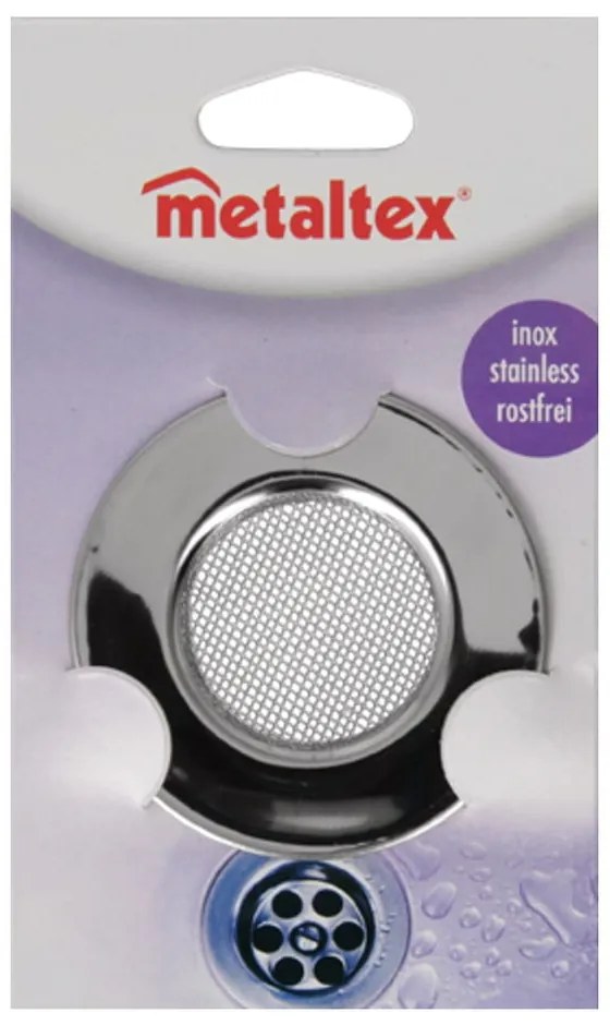 Filtro per lavello in acciaio inox, ø 7,5 cm - Metaltex
