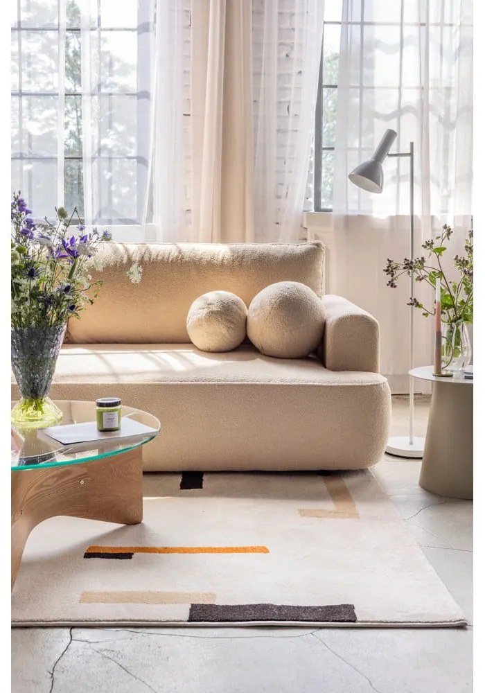 Divano blu allungabile con rivestimento in bouclé 247 cm Quinoa – Bonami Selection