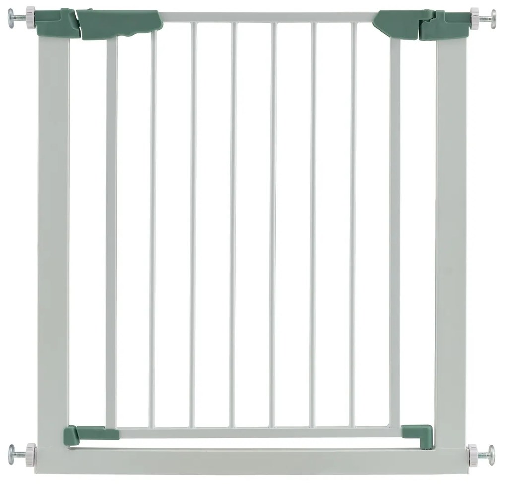 Costway Cancelletto di sicurezza per bambini con chiusura automatica, Cancelletto largo 76-82,5 cm per scale porte