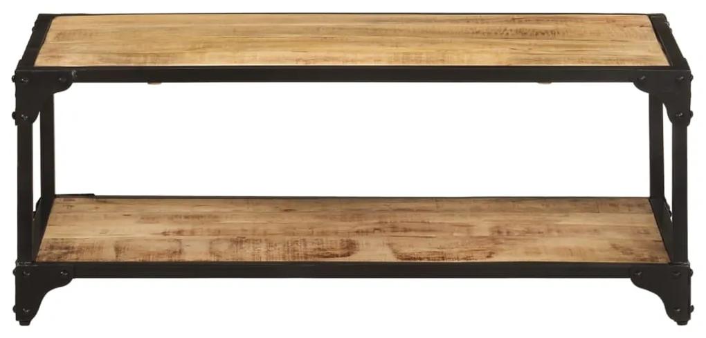 Tavolino da salotto 90x45x35 cm in legno di mango grezzo