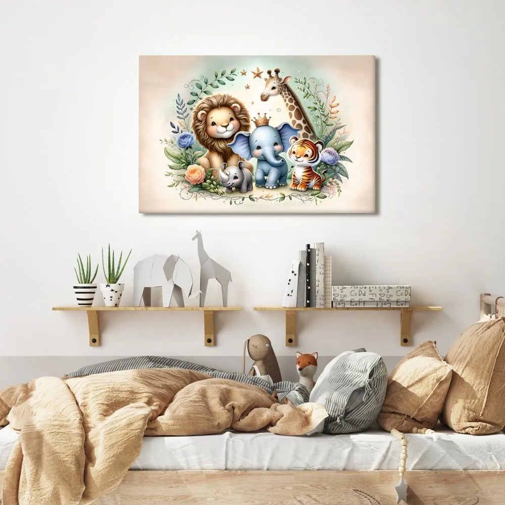Quadro su tela – Squadra safari per bambini