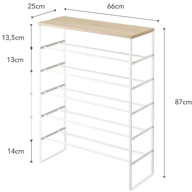 Scarpiera alta bianca Tower - YAMAZAKI