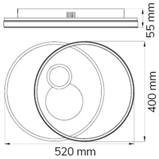 Wofi 11621 - Plafoniera LED dimmerabile AKON LED/38W/230V 2700-5500K + tc