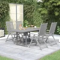 Set da Pranzo per Giardino 5 pz in Legno Massello di Acacia 3079647