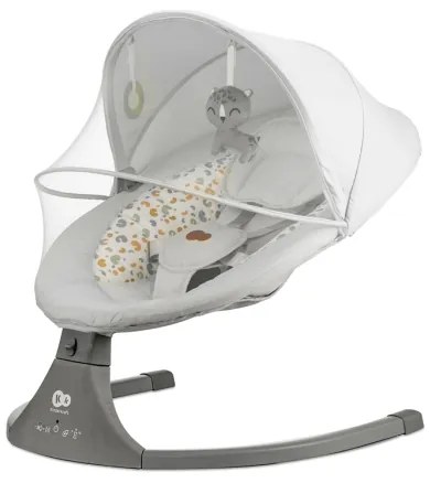 KINDERKRAFT - Altalena per bambini con melodia 2in1 LUMI grigio chiaro