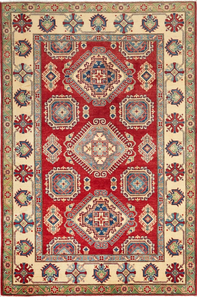 Kazak Tappeto 190x270 (Pakistan) Annodato A Mano