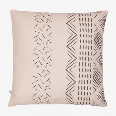 Federa per cuscino quadrata in cotone (60x60 cm) Akar Style Beige - Sklum