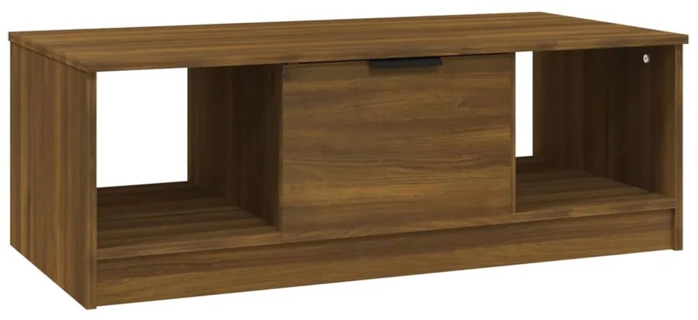 Tavolino Salotto Rovere Marrone 102x50x36 cm Legno Multistrato