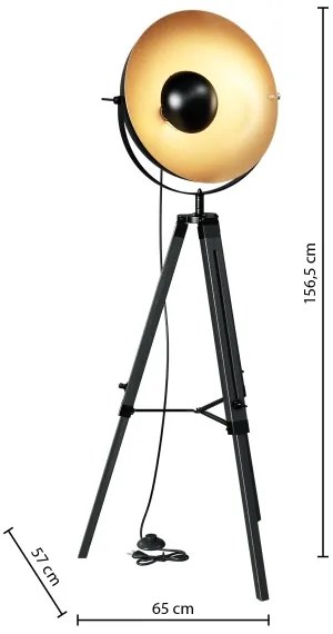 Atmosphera - Lampada con piedistallo LAHTI 1xE27/25W/230V paulownia