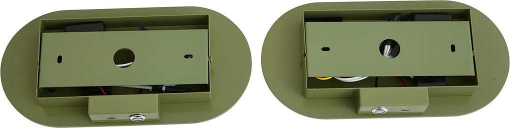 Set di 2 Applique verdi con LED dimmerabile a 3 fasi e USB-C - Lila