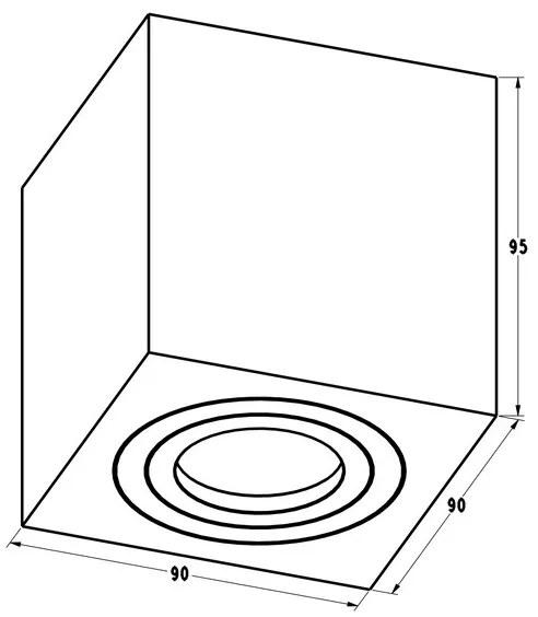 Zuma Line ACGU10-161 - Faretto QUARDIP SL 1xGU10/50W/230V nero