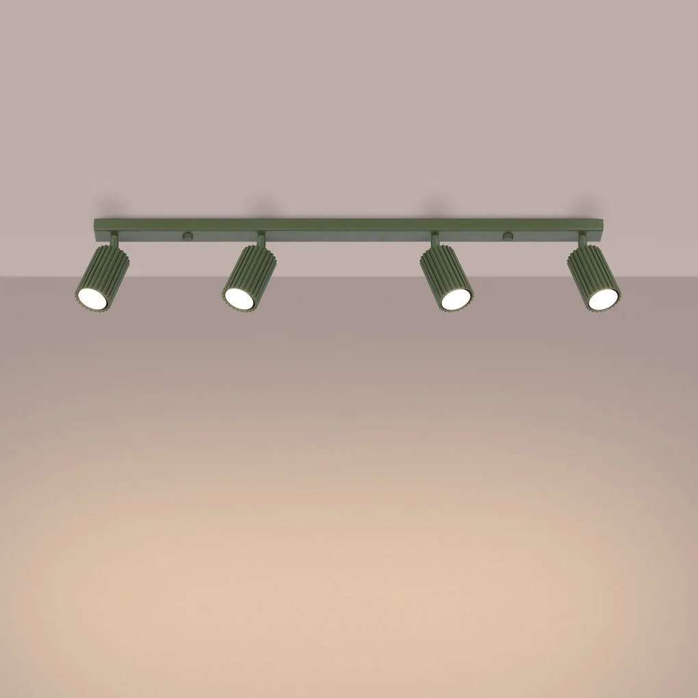 Plafoniera da soffitto 4xGU10 in Alluminio KARBON 4L