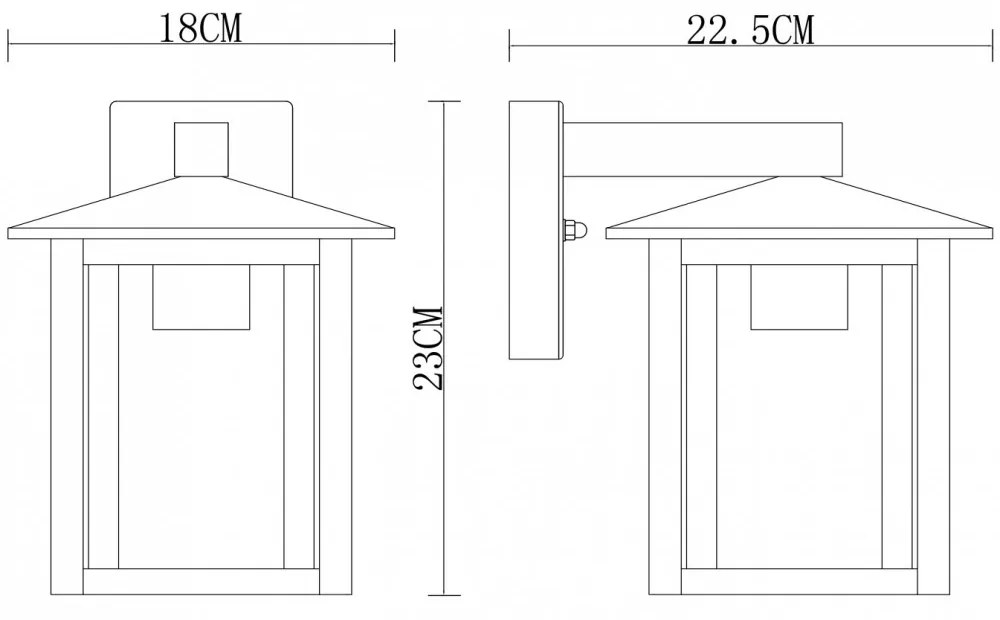 Applique Bianca E27, IP54 per Esterni - Serie PILLAR Base E27