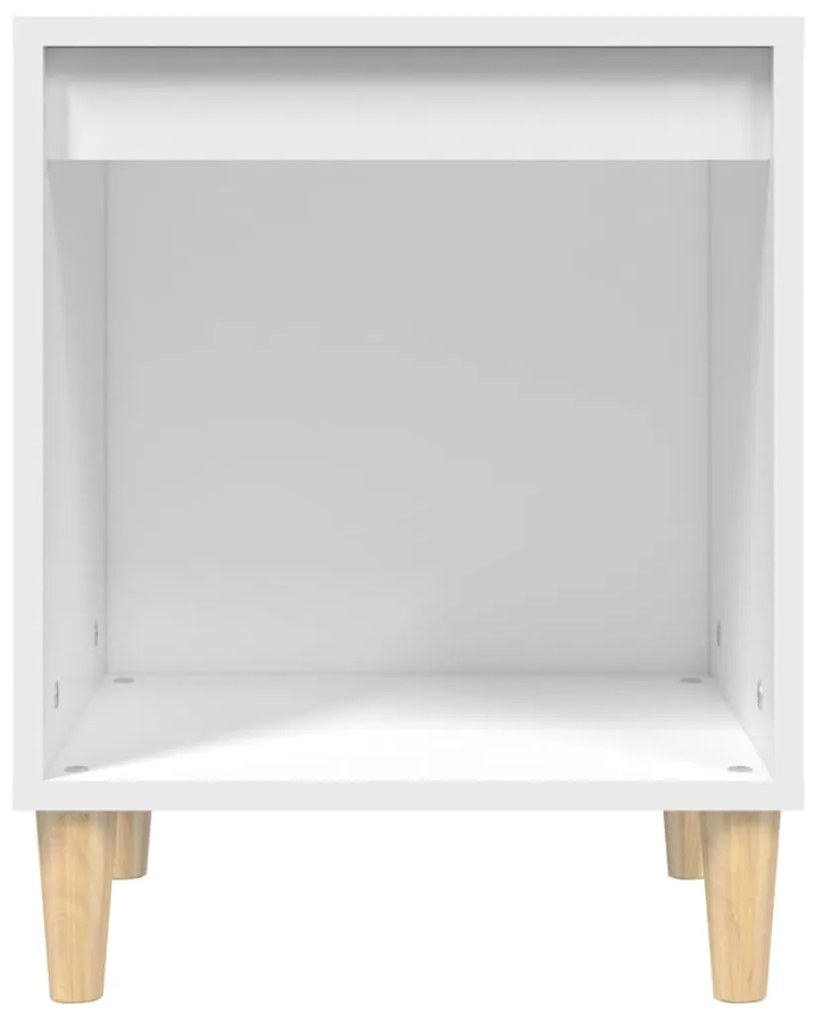 Comodino bianco 40x35x50 cm in legno multistrato