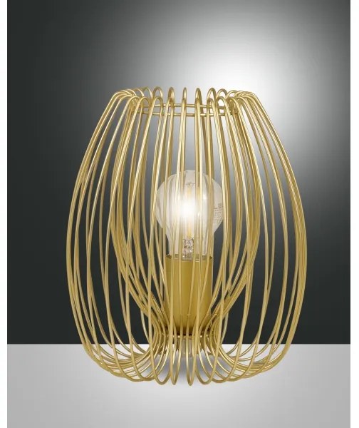 Fabas Luce 3677-34-225 - Lampada da tavolo CAMP 1xE27/40W/230V oro