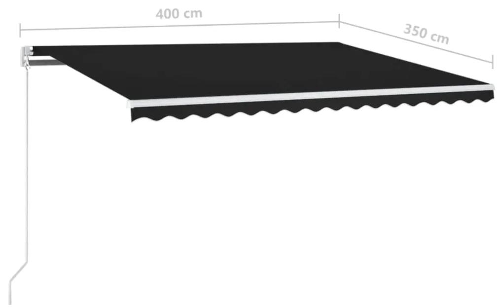 Tenda da Sole Retrattile Manuale 400x350 cm Antracite