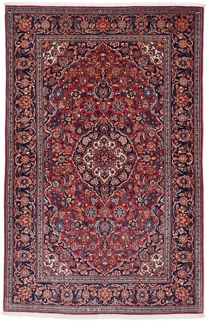 Kashan Tappeto 140 x 210 (Iran) Annodato A Mano