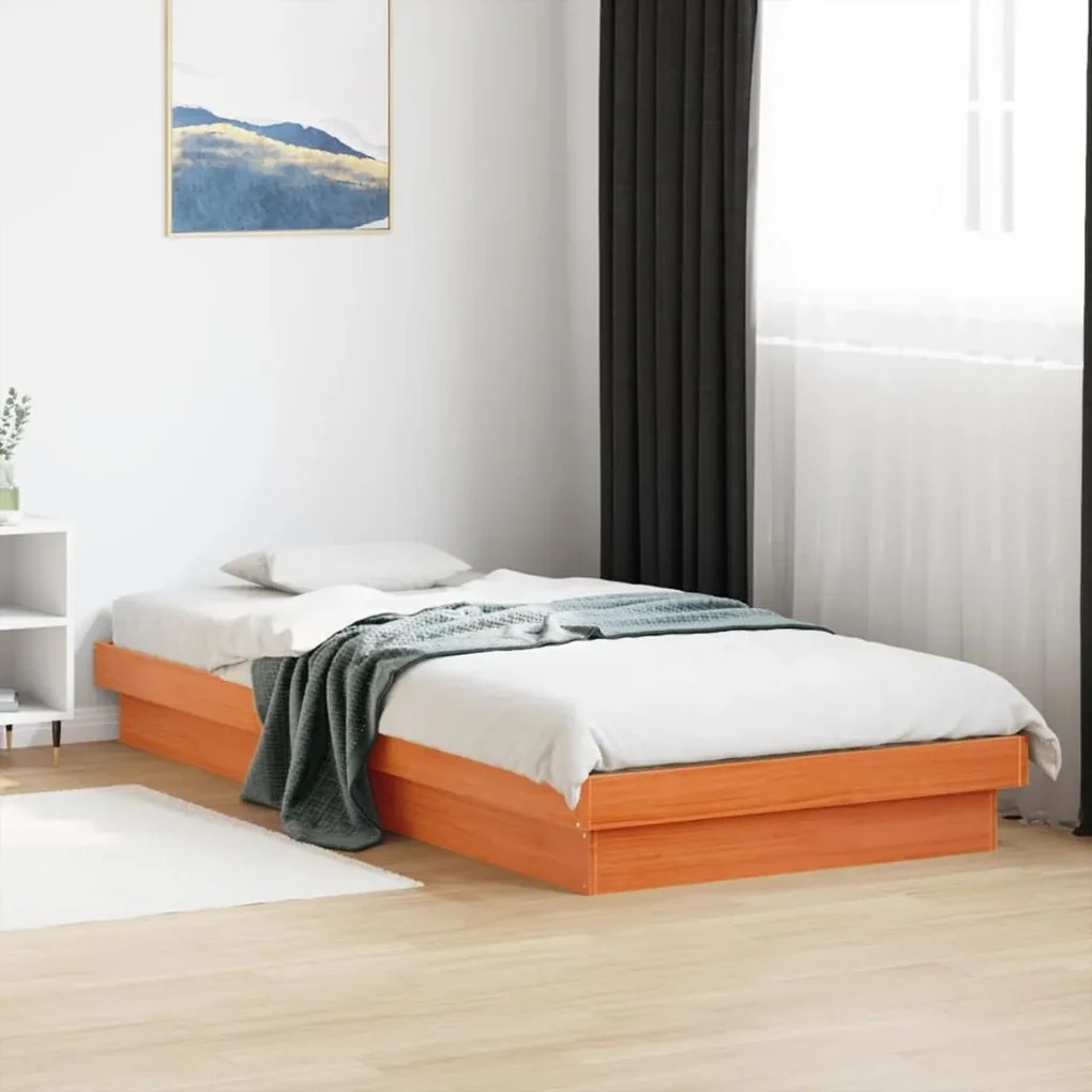 Giroletto led marrone cera 100x200 cm in legno massello di pino