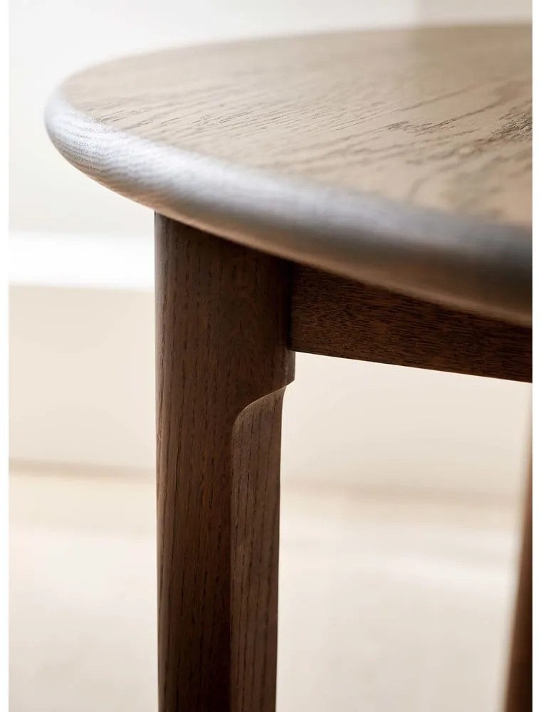 Tavolo da pranzo rotondo pieghevole in rovere marrone scuro ø 120 cm Noor - Hammel Furniture