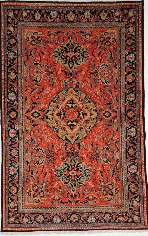 Tappeto 130 x 210 Rosso (Russia) Annodato A Mano