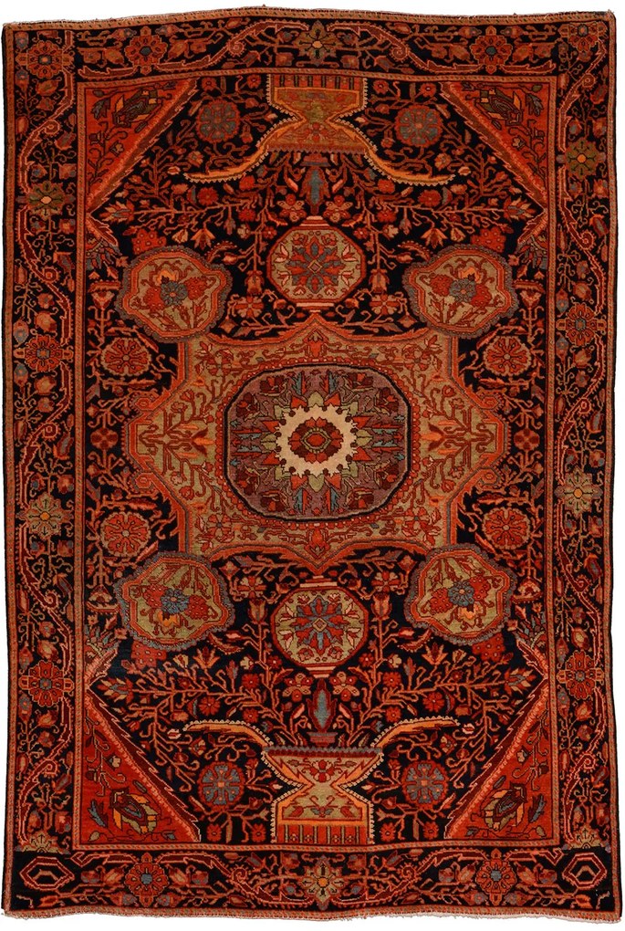 Sarouk Tappeto 150x100 Rosso (Iran) Annodato A Mano