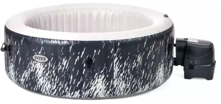 Intex - piscina idromassaggio gonfiabile 'purespa bubble glow deluxe' nero e bianco 4 persone 196x196x71 cm - cod. 28494np