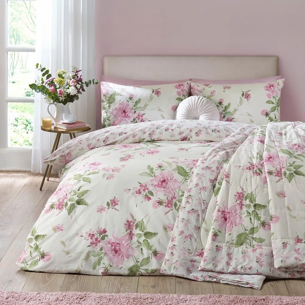 Set copripiumino e federa per letto matrimoniale 3 pezzi 200x200 cm Avebury Floral – Catherine Lansfield