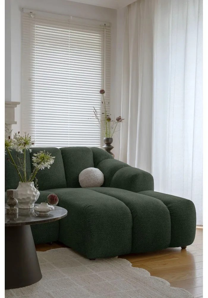 Divano angolare verde scuro (con penisola a destra/con chaise lounge) Shell – Miuform