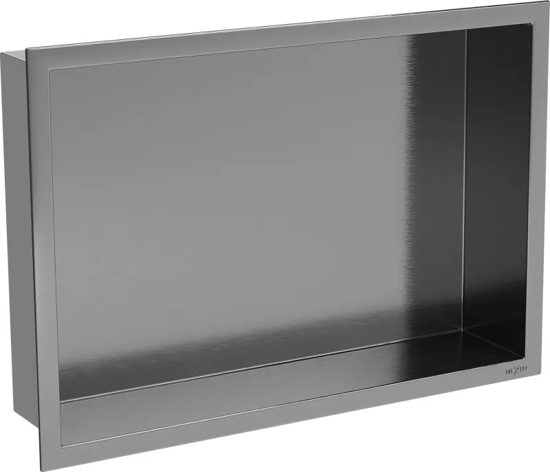 Mexen X-Wall-R mensola ad incasso con flangia 45 x 30 cm, grigio canna di fucile spazzolato - 19E0453010