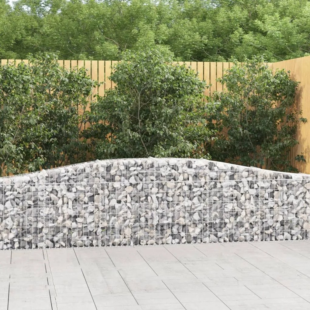 Cesti Gabbioni Ad Arco 4 Pz 400x30x60/80 Cm Ferro Zincato /