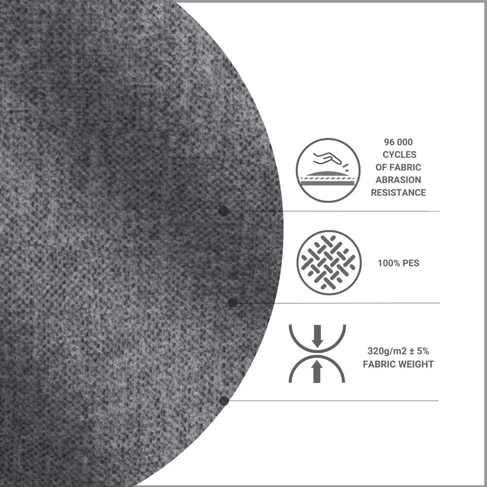 Letto singolo imbottito grigio 80x200 cm Alba - Maison de Rêve